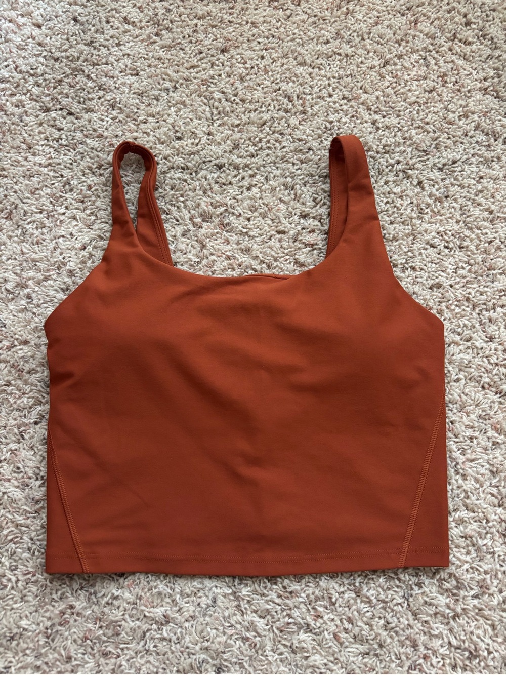 Old Navy Rust Square-Neck Cropped Tank